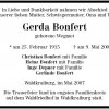 Wegmet Gerda 1915-2007 Todesanzeige
